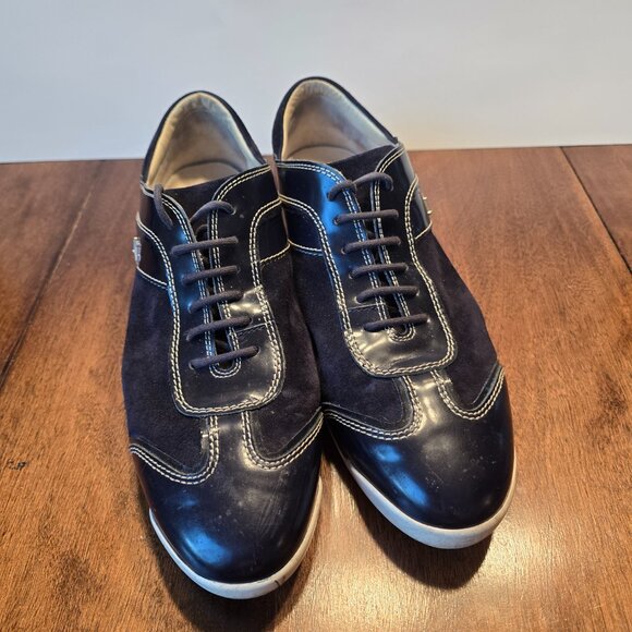 AGL Attilio Guisti Leombruni D 902003 blue lace-up shoe Size 41 Made in Italy - Picture 8 of 8